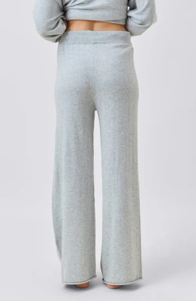 Papinelle Cotton & Cashmere Straight Leg Pajama Pants In Blue