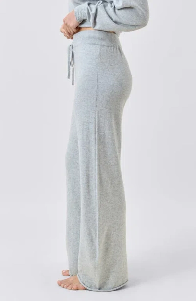 Papinelle Cotton & Cashmere Straight Leg Pajama Pants In Blue