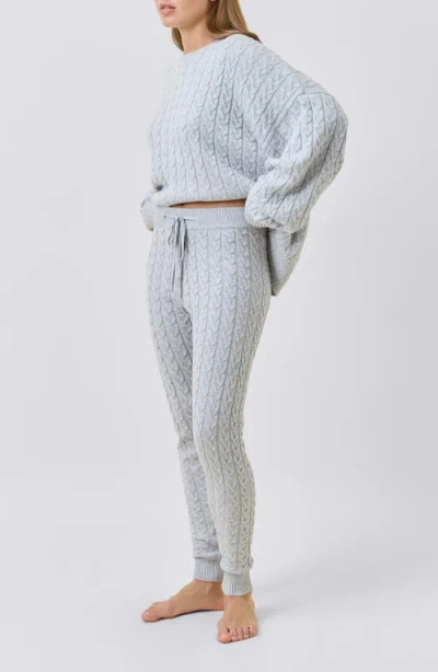 Papinelle Cosy Cable Cotton Cashmere Legging In Green