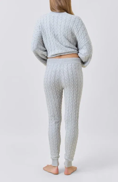 Papinelle Cosy Cable Cotton Cashmere Legging In Green