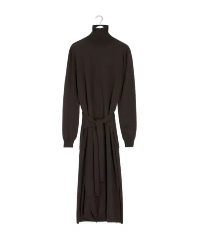 Lemaire Trompe L'oeil Dress In Brown