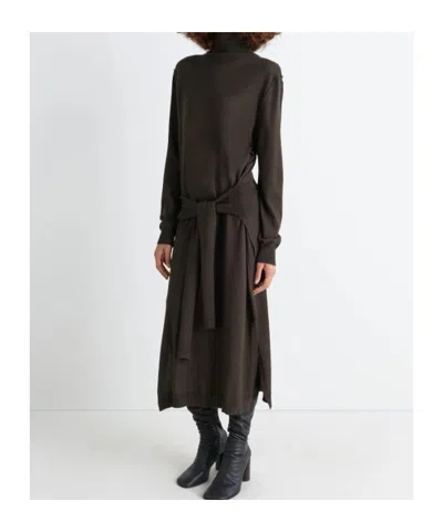 Lemaire Trompe L'oeil Dress In Brown