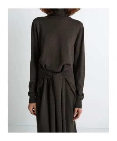 Lemaire Trompe L'oeil Dress In Brown