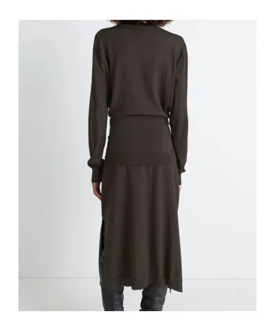 Lemaire Trompe L'oeil Dress In Brown