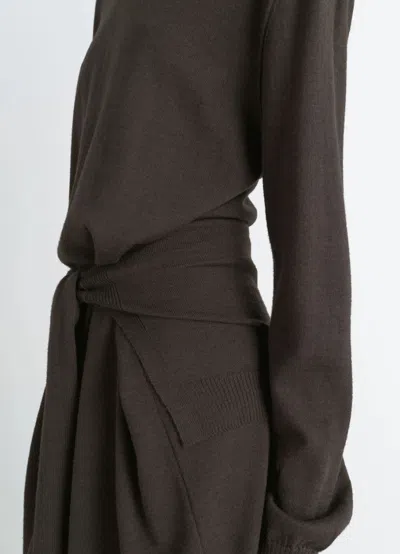Lemaire Trompe L'oeil Dress In Brown