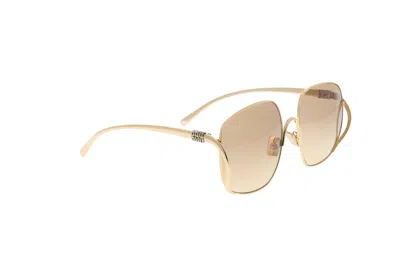 Miu Miu Mu A57s 57mm Gradient Square Sunglasses In Gold