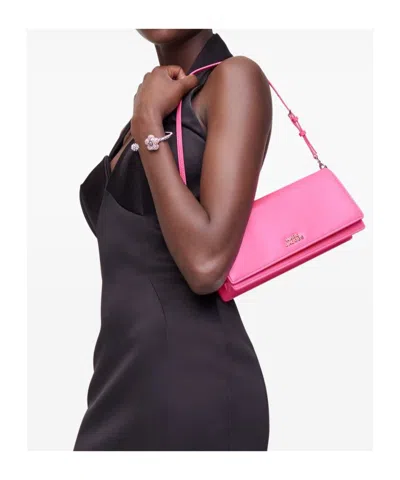 Marc Jacobs The Mirror Shoulder Leather Bag In Pink