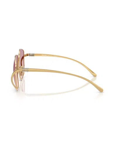 Miu Miu Mu A57s 57mm Gradient Square Sunglasses In Gold