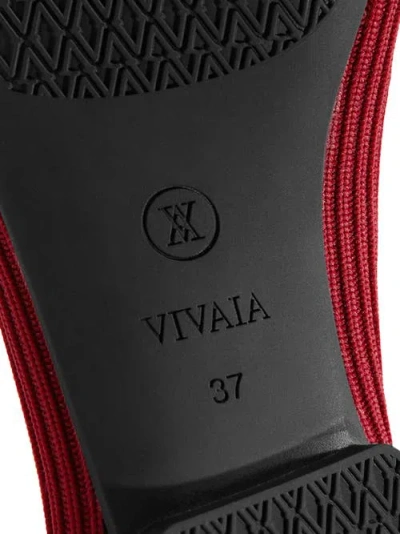 Vivaia Square-toe V-cut Flats In Red
