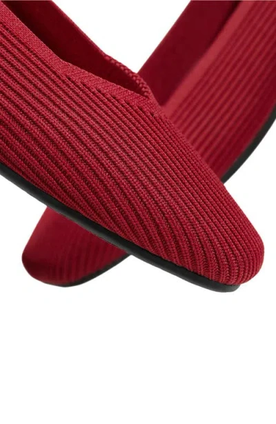 Vivaia Square-toe V-cut Flats In Red