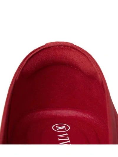 Vivaia Square-toe V-cut Flats In Red