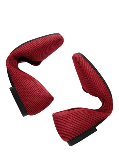 Vivaia Square-toe V-cut Flats In Red