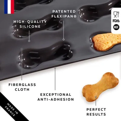 Silpat Flexipan 9 Bones Pet Treats Premium Silicone Baking Pan In Black