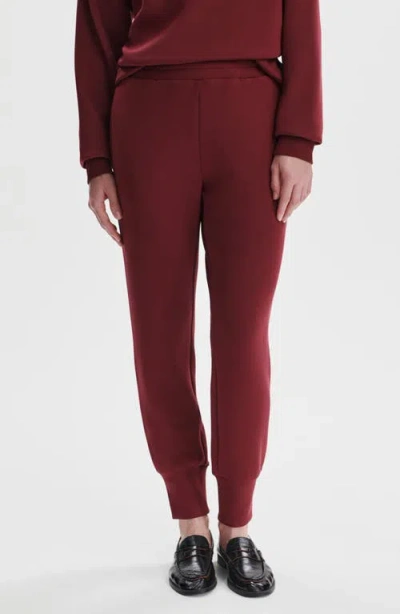 Varley Womens New Maroon Elasticated-waist Slim-fit Stretch-jersey Joggers Xs In Red