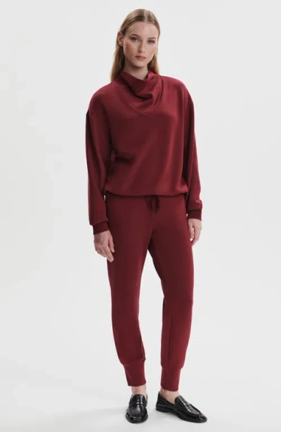 Varley Womens New Maroon Elasticated-waist Slim-fit Stretch-jersey Joggers Xs In Red