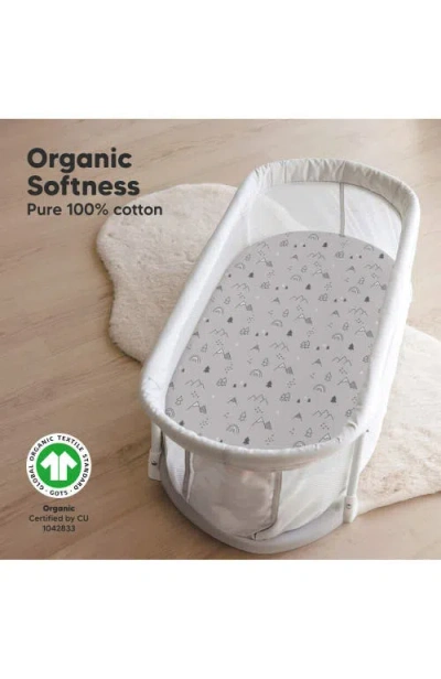 Keababies 2-pack Soothe Fitted Bassinet Sheets In Gray