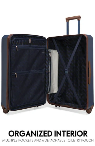 Elle Luxe Journey 3-piece Expandable Retro Spinner Luggage Set In Blue