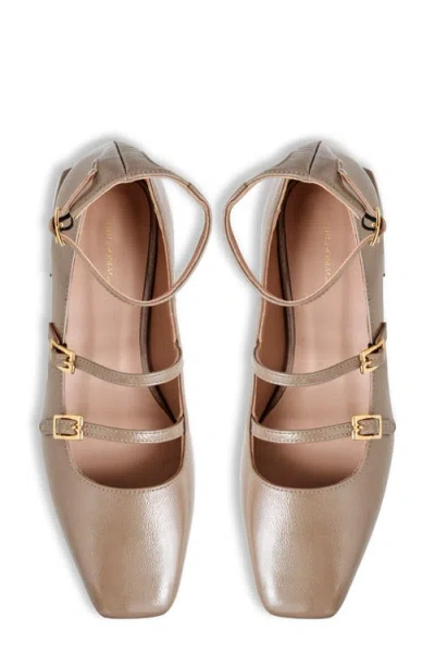 Bruno Magli Petra Ankle Strap Mary Jane Flat In Brown