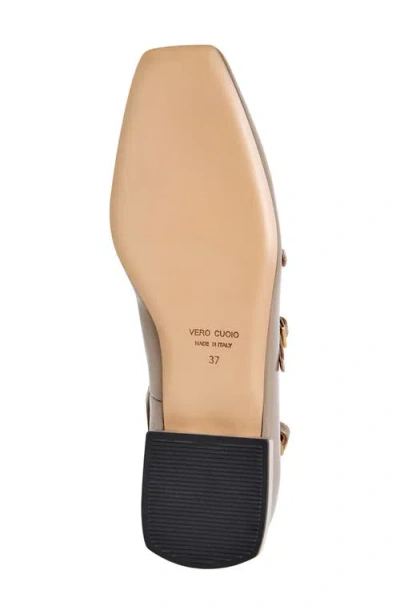 Bruno Magli Petra Ankle Strap Mary Jane Flat In Brown