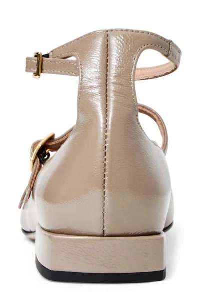 Bruno Magli Petra Ankle Strap Mary Jane Flat In Brown