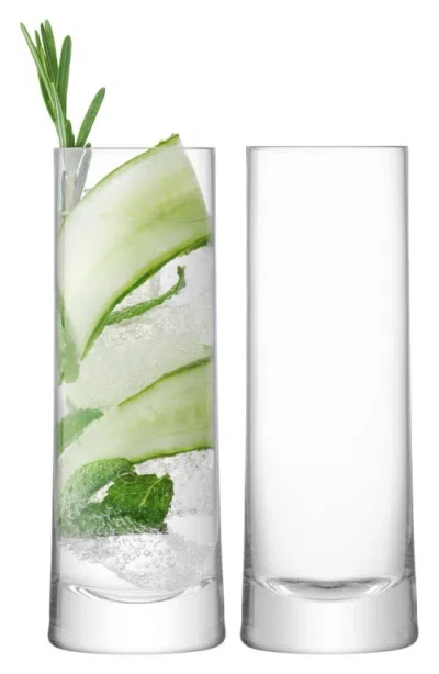 Lsa Gin Set Of 2 Highball Glasses In Transparent