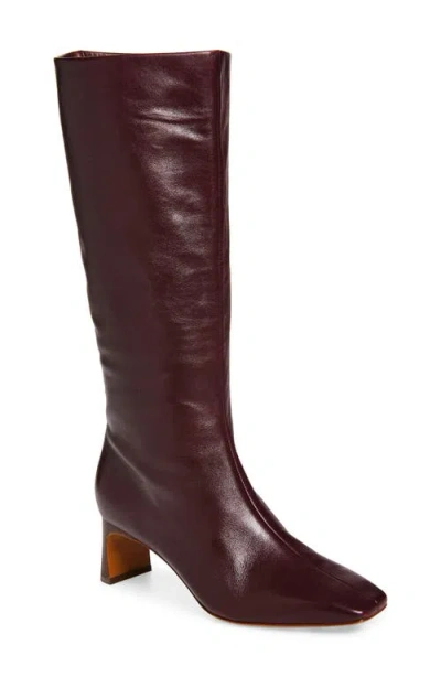 Rag & Bone Astor Knee High Boot In Burgundy