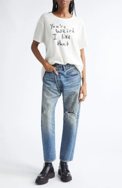 R13 Slogan-print T-shirt In White