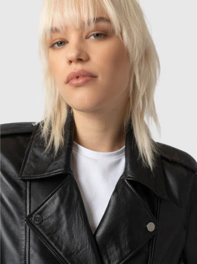 Saint And Sofia Saint + Sofia Luther Leather Jacket In Black