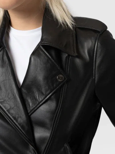 Saint And Sofia Saint + Sofia Luther Leather Jacket In Black