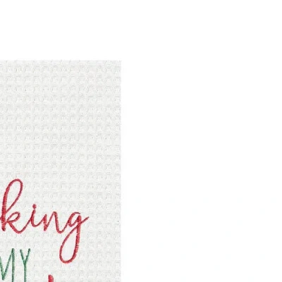 C & F Home C&f Home Making Spirts Bright Embroidered Waffle Weave Kitchen Towel In Multi