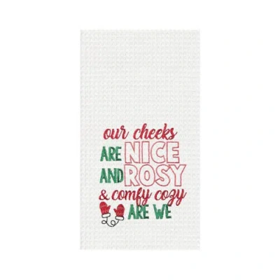 C & F Home C&f Home Nice Rose & Cozy Embroidered Waffle Weave Kitchen Towel In Multi