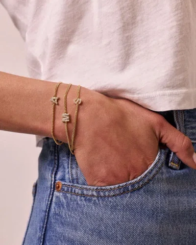 Electric Picks Initial Bracelet In Gold
