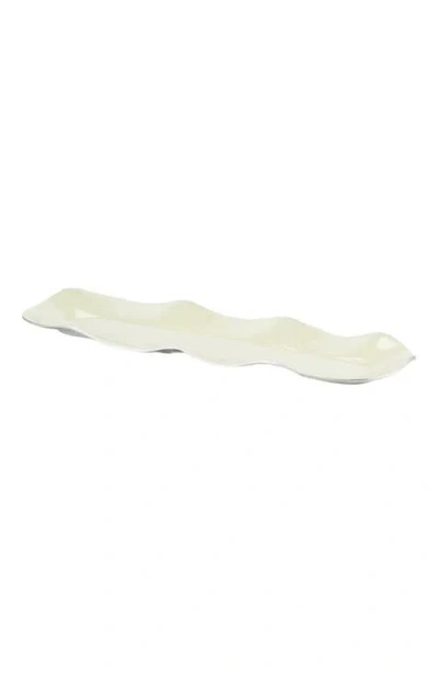 Lunares Ruffled Oyster Long Tray In White