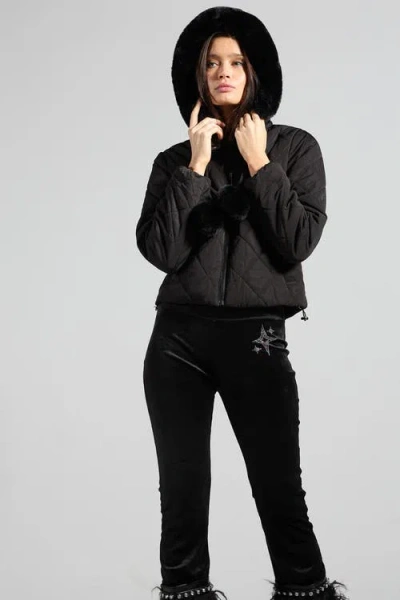 Sparkl Puffer Jacket In Black