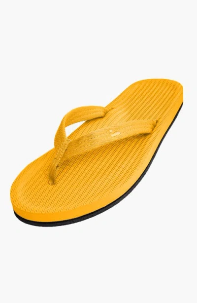 Indosole Responsibly-made Tire Sole Easy Living Flip Flops In Yellow