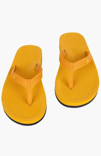 Indosole Responsibly-made Tire Sole Easy Living Flip Flops In Yellow