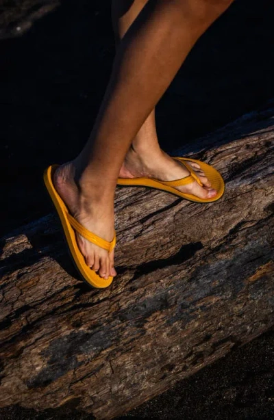 Indosole Responsibly-made Tire Sole Easy Living Flip Flops In Yellow