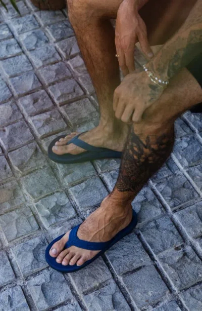 Indosole Responsibly-made Tire Sole Easy Living Flip Flops In Blue