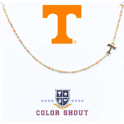 Color Shout University Of Tennessee Side Necklace In Gold