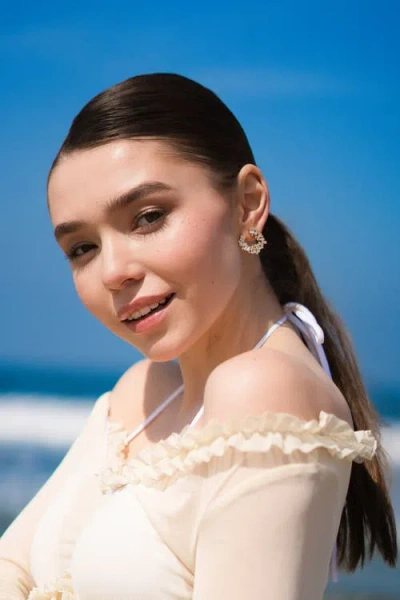 Classicharms Crescent Baguette Cubic Zirconia Stud Earrings In Metallic