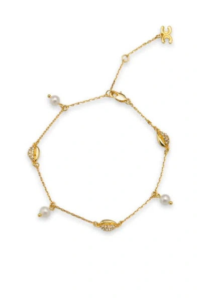 Classicharms Lucia Shell Whisper Anklet In Gold