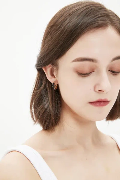 Classicharms Daniela Huggie Hoop Zirconia Earrings In Gold