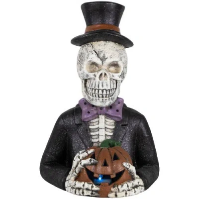 Northlight Led Lighted Skeleton With Jack-o-lantern Halloween Decoration In Multi