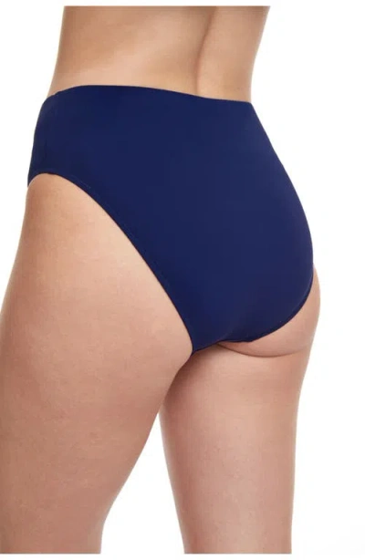 Profile By Gottex Mid Rise Tankini Bottom In Tutti Frutti Navy In Blue