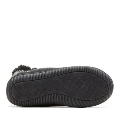 Dearfoams Felted And Plaid Boot Slipper In Black