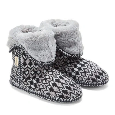 Dearfoams Beth Faux Fur Fold Down Fuzzy Bootie Slipper In Multi