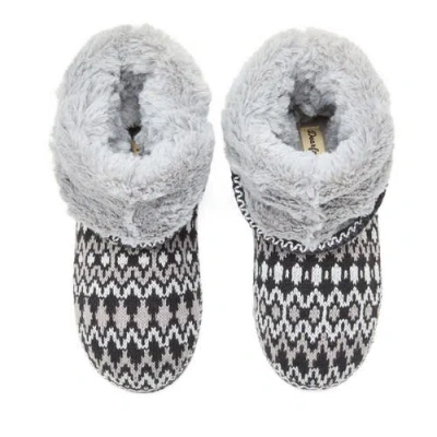 Dearfoams Beth Faux Fur Fold Down Fuzzy Bootie Slipper In Multi