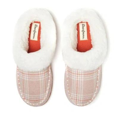 Dearfoams Nyla Felted Plaid Moccasin Toe Clog Slipper In Multi