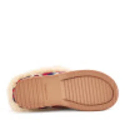 Dearfoams Hannah Festive Knit Womens Memory Foam Clog Slippers In Red