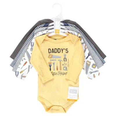 Hudson Baby Five-piece Collection Of Long-sleeve Cotton Bodysuits In Multi